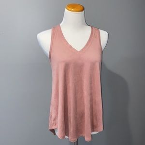 Z Supply Sleeveless Flowy Small Light Rose Colored Top